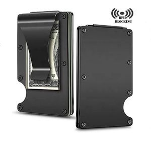 ✨✨BRAND NEW Mens Slim Wallet Minimalist RFID Blocking Money Clip Carbon …